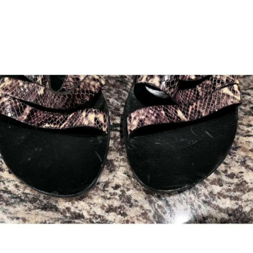 BNWOT CALLEEN CORDERO PYTHON ANKLE WRAP STRAP SANDALS 9 - Picture 6 of 8